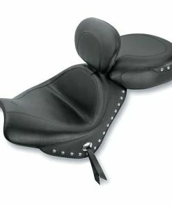 Seats For Cruisers Mustang Studded Wide Touring Seat With Driver Backrest (Yamaha)
