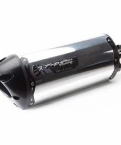 Two Brothers Racing Slip On - Sport Two Brothers Black Series Slip-Ons Small Oval Aluminum (Honda)