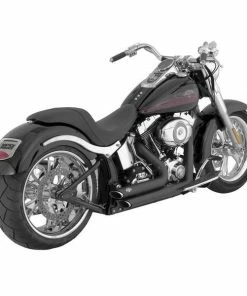 Complete - Cruiser Vance & Hines Short Shots Staggered - Black (Harley Davidson)