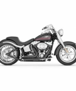 Complete - Cruiser Vance & Hines Short Shots Staggered - Black (Harley Davidson)