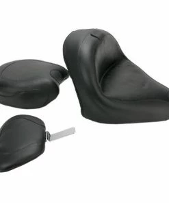 Mustang Studded Wide Touring Seat With Driver Backrest (Kawasaki) Seats For Cruisers