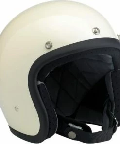Biltwell Bonanza Vintage White Helmet Helmets