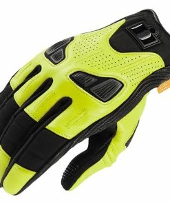 Icon Automag Hi-Viz Leather Gloves