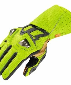 Icon Hypersport GP Hi-Viz Leather Gloves