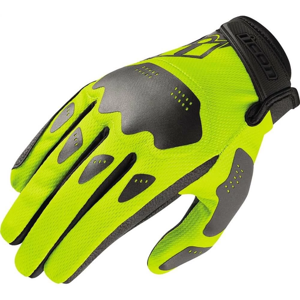 Icon Hooligan Hi-Viz Vented Gloves