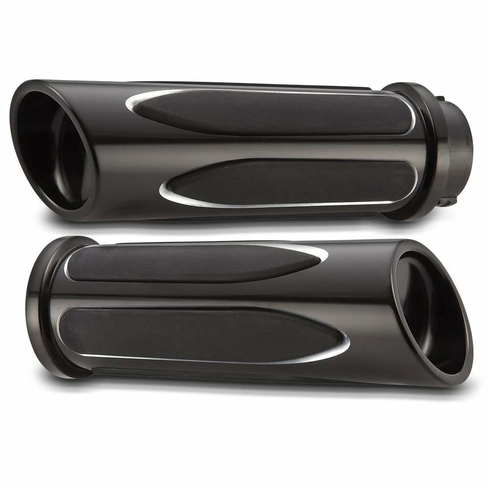 Cruiser Grips Arlen Ness Deep Cut Comfort Series Grips - Black
