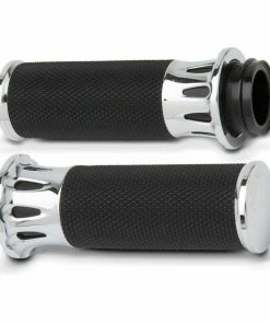 Arlen Ness Deep Cut Fusion Grips - Chrome Cruiser Grips