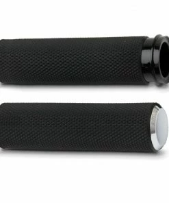 Arlen Ness Knurled Fusion Grips - Chrome Cruiser Grips
