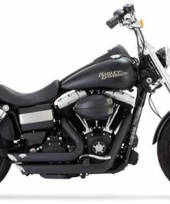 Complete - Cruiser Vance & Hines Short Shots Staggered - Black (Harley Davidson)