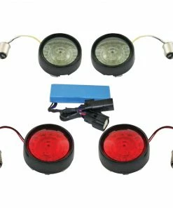 Custom Dynamics ProBEAM Bullet Bezel LED Signal Kit 1157 PB-SS6-BB-B (Black) Cruiser Turn Signals