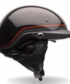 Helmets Bell Pit Boss Pin Stripe Orange-Black Helmet