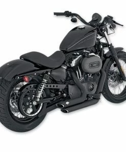 Complete - Cruiser Vance & Hines Short Shots Staggered - Black (Harley Davidson)