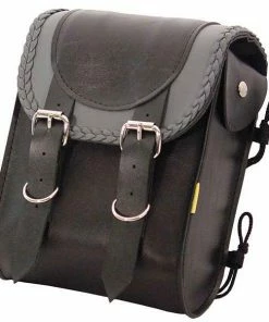 Willie & Max Willie And Max Grey Thunder Braided Sissy Bar Bag
