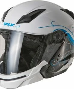 Fly Racing Tourist Cirrus White-Blue Helmet Helmets