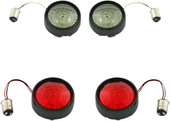 Custom Dynamics ProBEAM Bullet Bezel LED Signal Kit 1157 PB-BCM-BB-C (Black) Cruiser Turn Signals