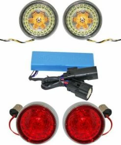 Custom Dynamics ProBEAM Bullet Bezel LED Signal Kit 1157 PB-SS6-BB-C (Chrome) Cruiser Turn Signals