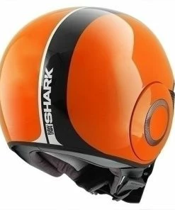 Shark Raw Stripe Orange-Black-White Open Face Helmet Helmets