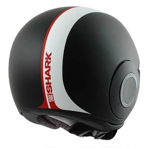 Helmets Shark Raw Stripe Matte Black-White-Red Open Face Helmet