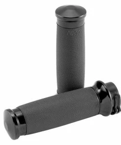 Cruiser Grips Avon Custom Contour Black Grips (Harley Davidson)