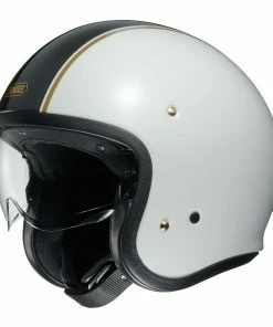 Shoei J O Vintage Open Face Helmet Carburetor TC-6 White-Black-Gold
