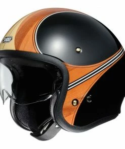 Shoei J O Vintage Open Face Helmet Waimea TC-10 Black-Wood Grain Helmets