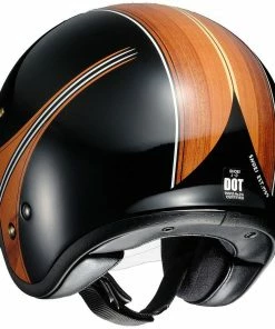 Shoei J O Vintage Open Face Helmet Waimea TC-10 Black-Wood Grain Helmets