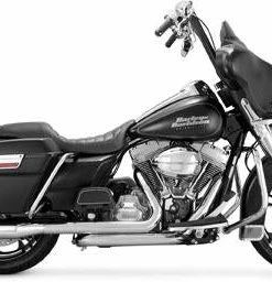 Slip On - Cruiser Vance & Hines Monster Oval Slip-Ons - Chrome-Black Tip (Harley Davidson)