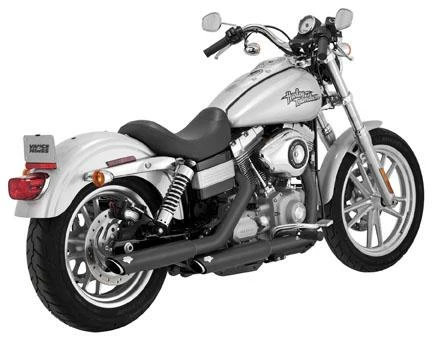 Vance & Hines Twin Slash 3" Slip-Ons - Black (Harley Davidson)