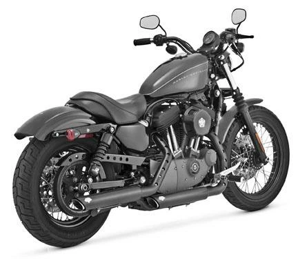 Vance & Hines Twin Slash 3" Slip-Ons - Black (Harley Davidson)