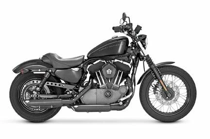 Vance & Hines Twin Slash 3" Slip-Ons - Black (Harley Davidson)