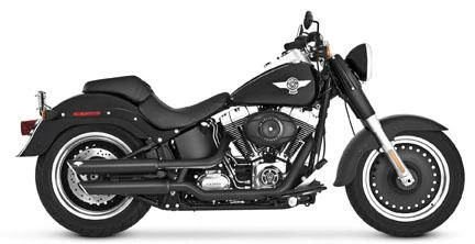Vance & Hines Twin Slash 3" Slip-Ons - Black (Harley Davidson)