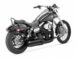 Vance & Hines Twin Slash 3" Slip-Ons - Black (Harley Davidson)