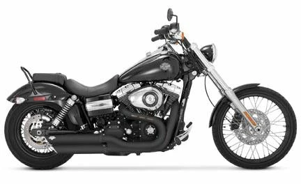 Vance & Hines Twin Slash 3" Slip-Ons - Black (Harley Davidson)