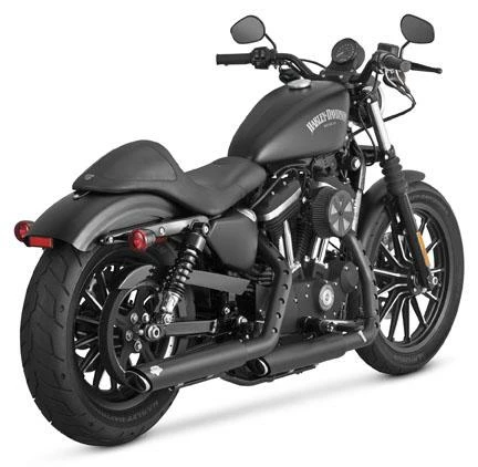 Vance & Hines Twin Slash 3" Slip-Ons - Black (Harley Davidson)