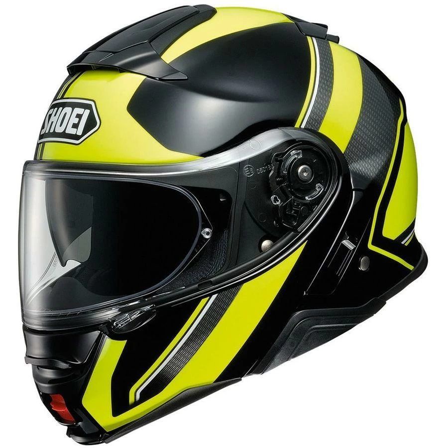 Shoei Neotec II Excursion TC-3 Black-Hi-Viz Yellow Helmets