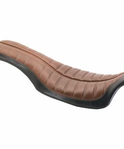 Roland Sands Design Enzo Flatout Seat Brown (Harley Davidson FL Touring 08-18) Seats For Cruisers