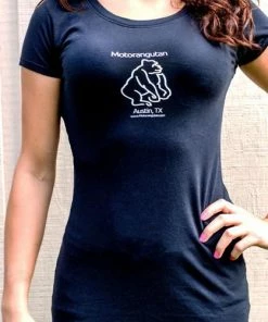 Motorangutan Ladies' T-Shirt Black-White Casual Wear