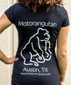Motorangutan Ladies' T-Shirt Black-White Casual Wear