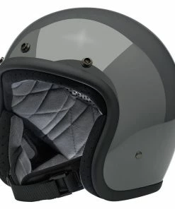 Biltwell Bonanza Gloss Storm Grey Open Face Helmet
