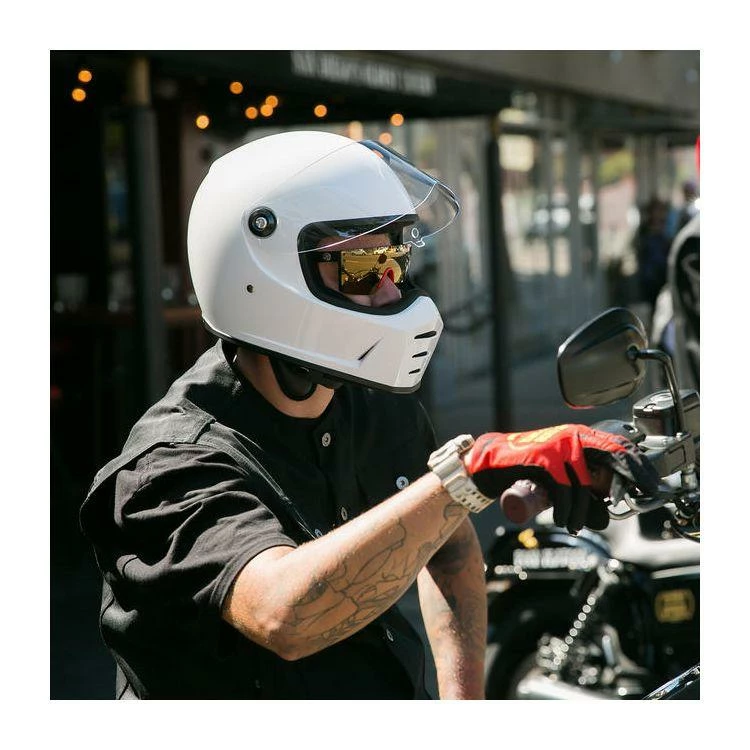 Biltwell Lane Splitter Gloss White Helmet Helmets
