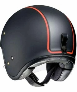 Shoei J O Vintage Open Face Helmet Carburetor TC-8 Matte Black-Grey-Red Helmets