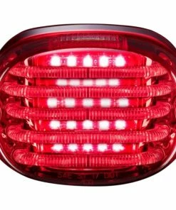 Custom Dynamics ProBEAM Squareback LED Taillight For Harley Davidson Red-With License Plate Window