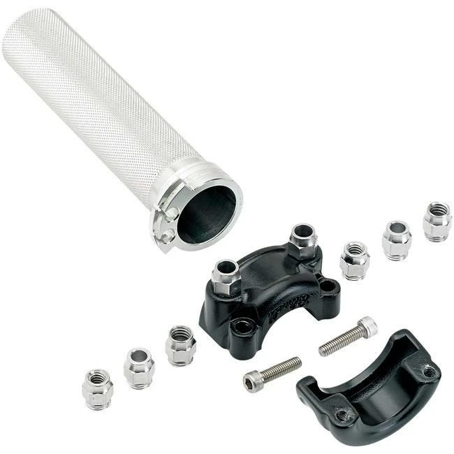 Clamps / Risers / Adapters - Sport Biltwell Cast Whiskey Throttle 1" Dual - Black