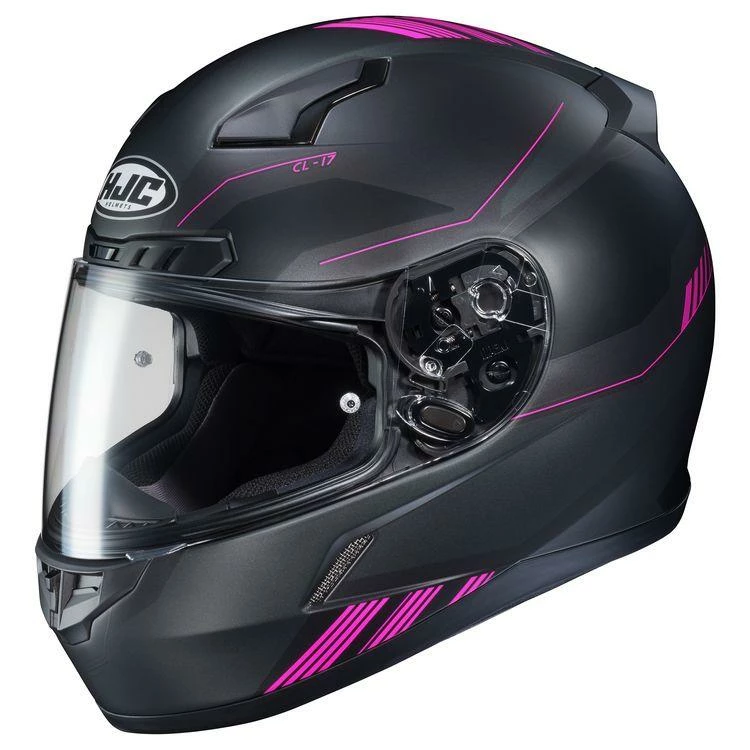 HJC CL-17 Combat Matte Black-Pink Helmet
