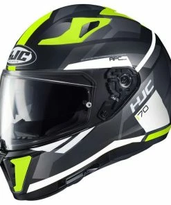 HJC I70 Matte Black-White-Hi-Viz Yellow Elim Helmet Helmets