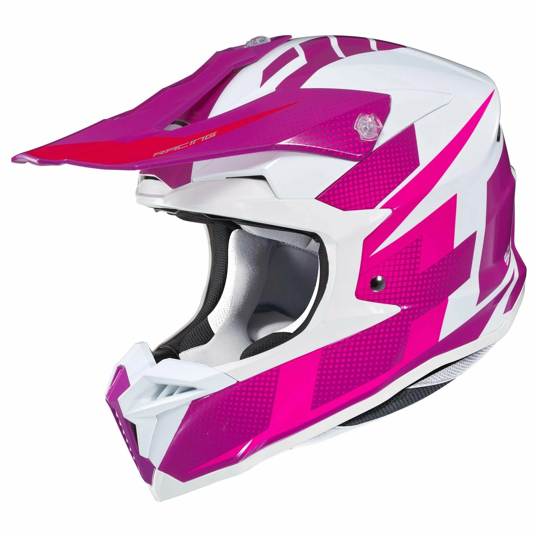 HJC I 50 Argos White-Pink MC-8 Helmets