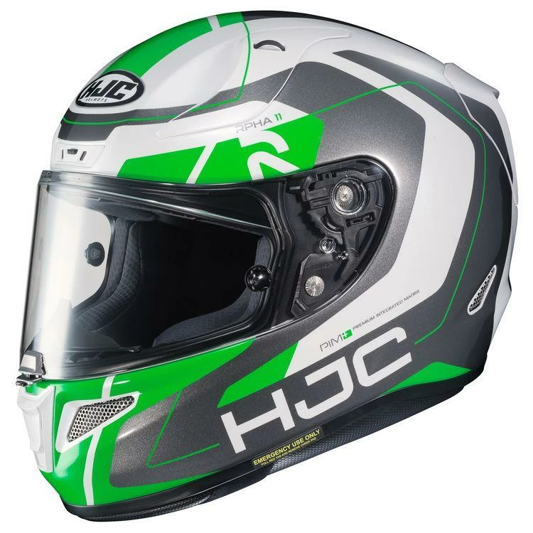 HJC Rpha 11 Pro Chakri Grey-White-Green Helmet
