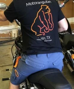 Casual Wear Motorangutan T-Shirt Black-Orange