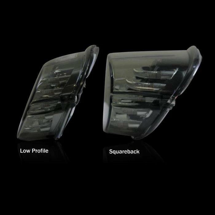 Custom Dynamics ProBEAM Squareback LED Taillight For Harley Davidson Red-No License Plate Window Cruiser Tail Lights