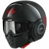 Helmets Shark Raw Trinity Black-Red Open Face Helmet